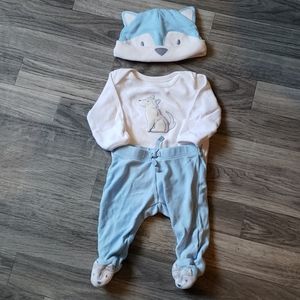 3-Piece Baby Wolf Set